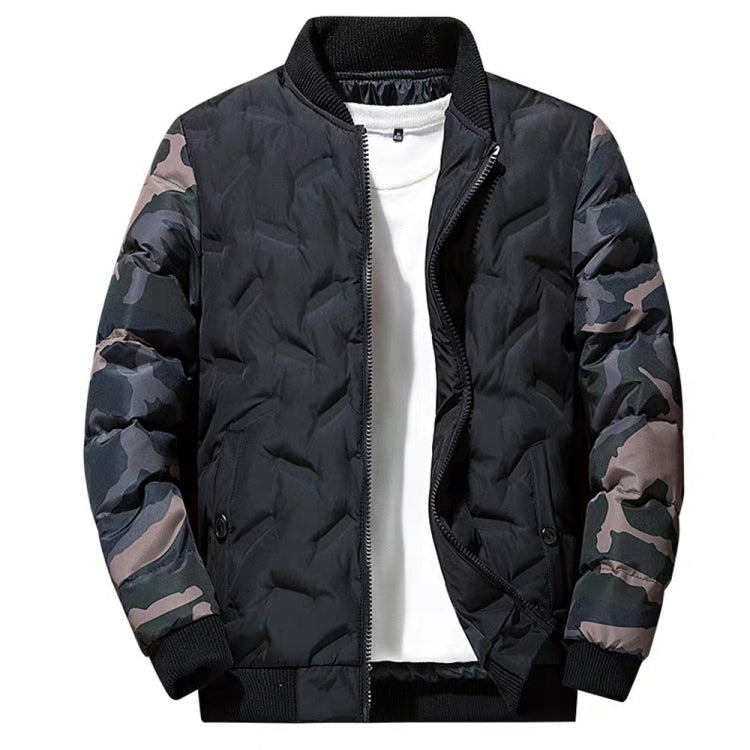 Men Jacket Winter Down Cotton Jacket Camouflage Baseball Jacket, Size: L(Green) - Cardigan by PMC Jewellery | Online Shopping South Africa | PMC Jewellery