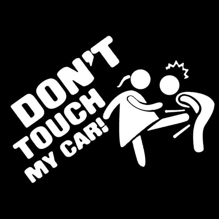 10pcs Car Sticker Do Not Touch My Car Personalised Reflective Warning Sticker(White) - Decorative Sticker by PMC TechLife | Online Shopping South Africa | PMC TechLife