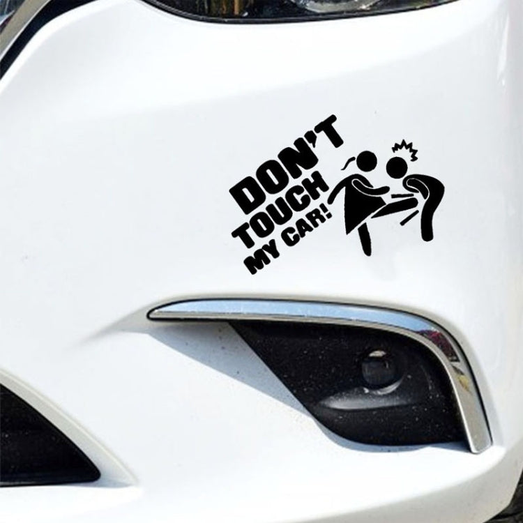 10pcs Car Sticker Do Not Touch My Car Personalised Reflective Warning Sticker(White) - Decorative Sticker by PMC TechLife | Online Shopping South Africa | PMC TechLife