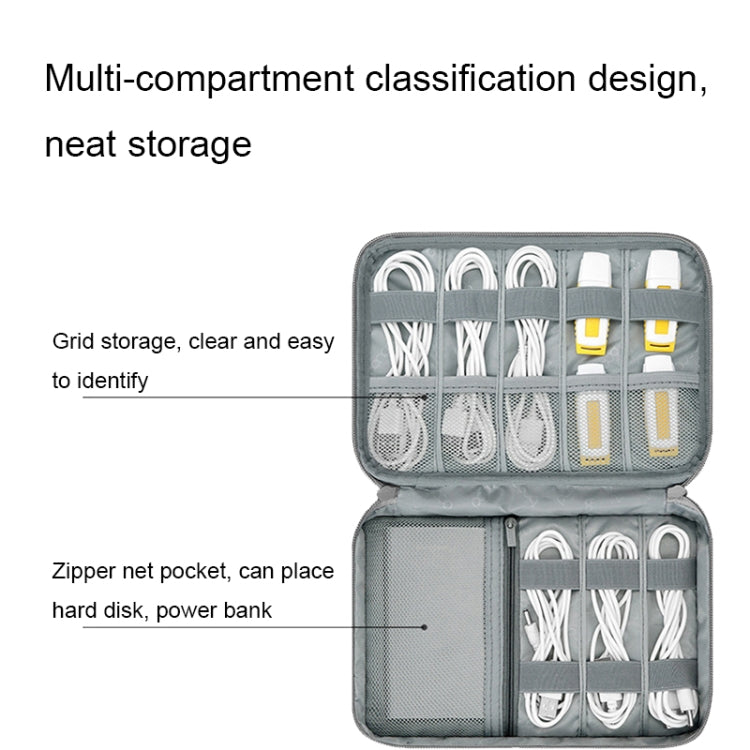 Baona Multifunctional Earphone Data Cable Digital Storage Bag, Spec: 2-layer (Gray) - free shipping - PMC TechLife - Order now!