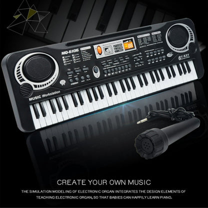 MQ6106 61-Keys Multifunctional Electronic Organ Children Toy with Microphone, Spec: US Plug - Keyboard Instruments by PMC Jewellery | Online Shopping South Africa | PMC Jewellery