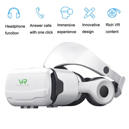 VR SHINECON G02EF Mobile Phone 3D Virtual Reality VR Game Helmet Glasses With Headset - VR Headset by VR SHINECON | Online Shopping South Africa | PMC Jewellery