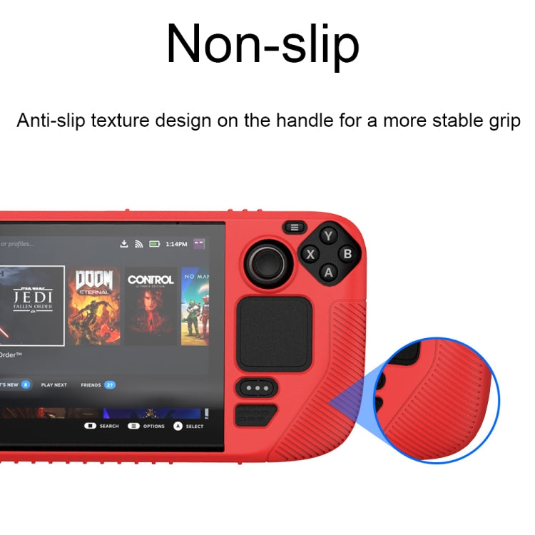 For Steam Deck V3 Non-slip Silicone Protective Case for Pocket Consoles(Red) - Accessories by PMC Jewellery | Online Shopping South Africa | PMC Jewellery