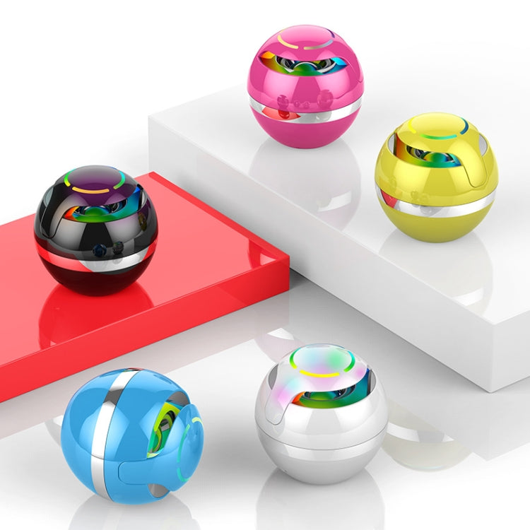 GS009 Bluetooth 4.2 Round Ball Small Speaker With Colorful Light Support TF Card / FM(Black) - Desktop Speaker by PMC TechLife | Online Shopping South Africa | PMC TechLife