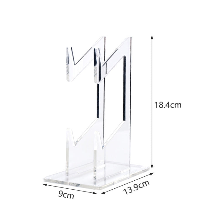 For PS4/ PS5/PS3 Acrylic Double Layer Game Handle Storage Bracket (Transparent) - Holder by PMC Jewellery | Online Shopping South Africa | PMC Jewellery