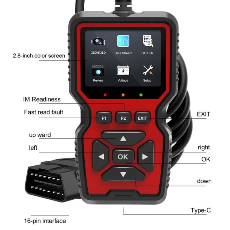 V519 OBD2 Colorful Screen Car Fault Detector - Code Readers & Scan Tools by PMC Jewellery | Online Shopping South Africa | PMC Jewellery