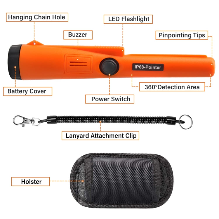 IP68-Pointer Handheld Metal Detector 3M Waterproof Positioning Stick - Metal Detector by PMC TechLife | Online Shopping South Africa | PMC TechLife