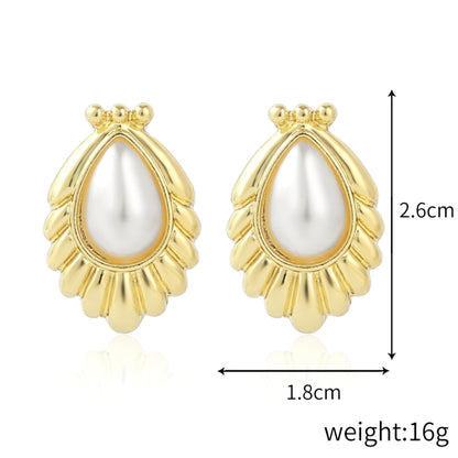 E2109-17 Water Drops Stud Earrings Jewelry - Clothing & Beauty by PMC Jewellery | Online Shopping South Africa | PMC Jewellery