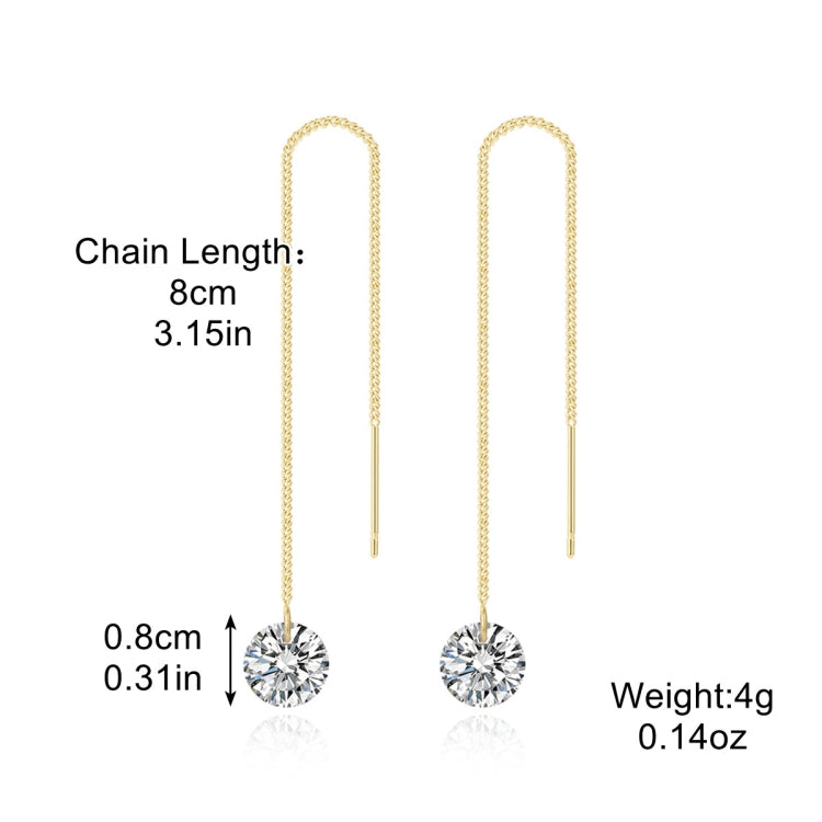 E2210-3 Vermiculite Long Ear Wire Women Simple Earrings - Clothing & Beauty by PMC Jewellery | Online Shopping South Africa | PMC Jewellery