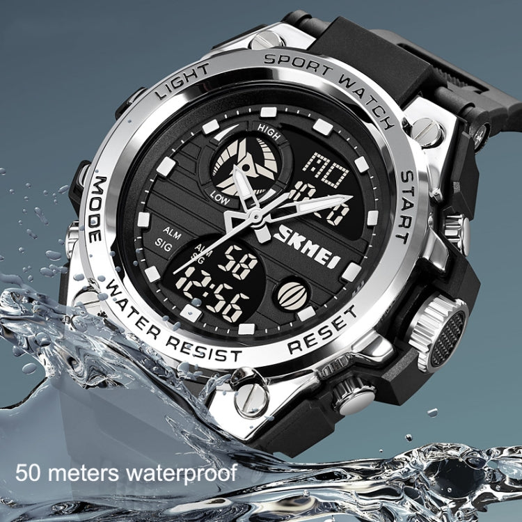 SKMEI 2031 Multifunctional Outdoor Waterproof Chronograph Men Sports Watch(Black) - Silicone Strap Watches by SKMEI | Online Shopping South Africa | PMC Jewellery | Buy Now Pay Later Mobicred