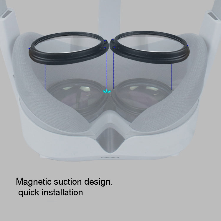 For Pico 4 Myopia Lens Magnetic Eyeglass Frame.Spec: Frame + Anti Blue Light Lens - VR Accessories by PMC TechLife | Online Shopping South Africa | PMC TechLife