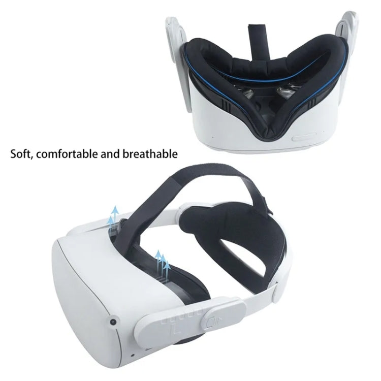 For Oculus Quest 2 VR Headset Anti-sweat Eye Mask VR Facial Interface Bracket Cover(Black) - VR Accessories by PMC TechLife | Online Shopping South Africa | PMC TechLife