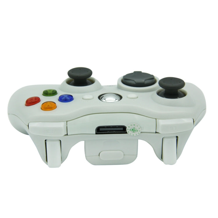 For Microsoft Xbox 360 / PC XB13 Dual Vibration Wireless 2.4G Gamepad With Receiver(White) - Gamepad by PMC Jewellery | Online Shopping South Africa | PMC Jewellery