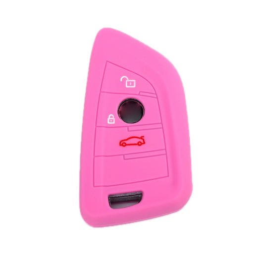 For BMW 1 Series X4/X2/XM5 2pcs Soft Silicone Remote Key Cover(Pink) - Car Key Cases by PMC Jewellery | Online Shopping South Africa | PMC Jewellery