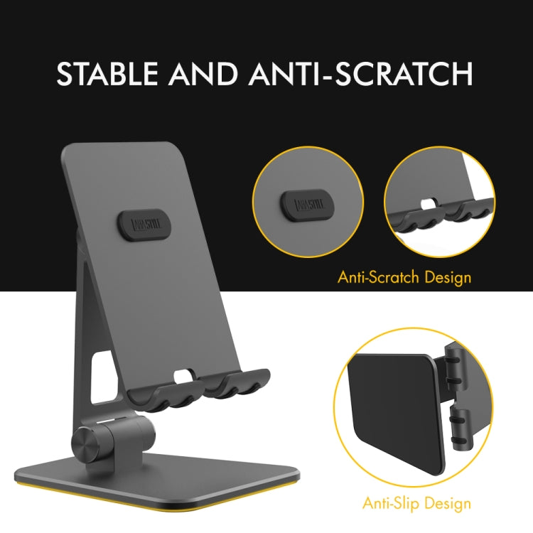 AhaStyle ST01 Double Swivel Aluminum Alloy Convenient Phone Charging Stand Base(Silver) - Desktop Holder by AhaStyle | Online Shopping South Africa | PMC Jewellery | Buy Now Pay Later Mobicred