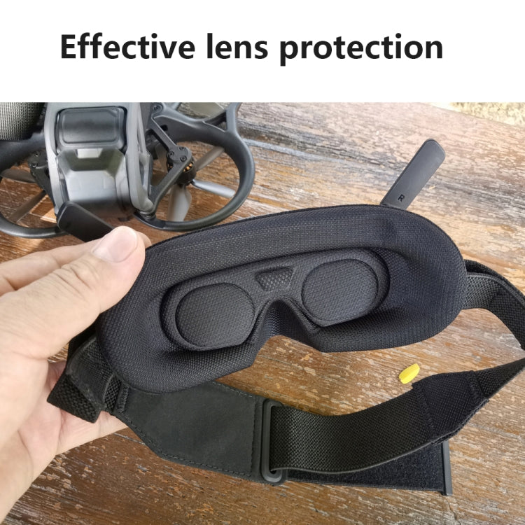 For DJI Goggles 2 Foam Padding Sponge Eye Pad Mask With Lens Cover Black - Other Accessories by PMC Jewellery | Online Shopping South Africa | PMC Jewellery