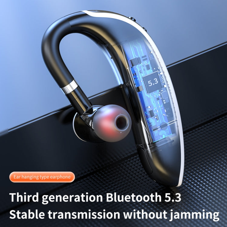 GL20 Digital Single-ear Rotating Universal Bluetooth Earphone(Black White) - Bluetooth Earphone by PMC TechLife | Online Shopping South Africa | PMC TechLife