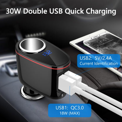 S-06A Multifunctional Car Cigarette Lighter 100W One for Two High Power Charger - Car Charger by PMC Jewellery | Online Shopping South Africa | PMC Jewellery