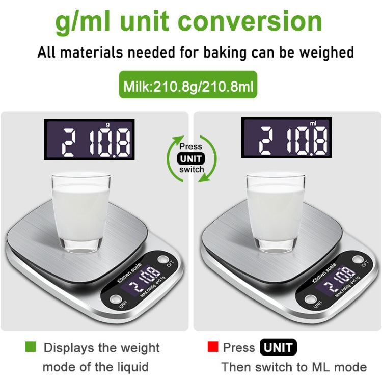 Small Multifunctional Kitchen High Precision Electronic Scale LCD Digital Display Food Scale, Model: 5kg/ 0.1g - Kitchen Scales by PMC Jewellery | Online Shopping South Africa | PMC Jewellery