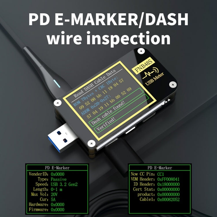 FNIRSI FNB48S USB Voltage Ammeter Multifunctional Fast Charge Tester, Specification: Bluetooth - free shipping - PMC TechLife - Order now!