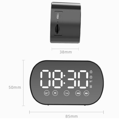 S15 Wireless Card Bluetooth Speaker Mini Alarm Clock(Black) - Mini Speaker by PMC Jewellery | Online Shopping South Africa | PMC Jewellery