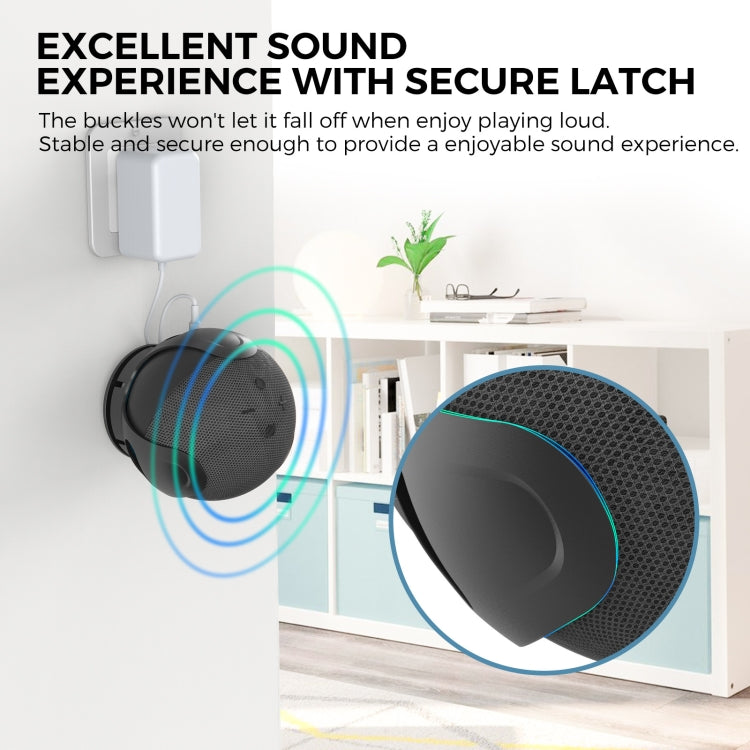 For Amazon Echo Dot 4/5 AhaStyle PT183 Speaker Wall Storage Stand(White) - free shipping - PMC TechLife - Order now!