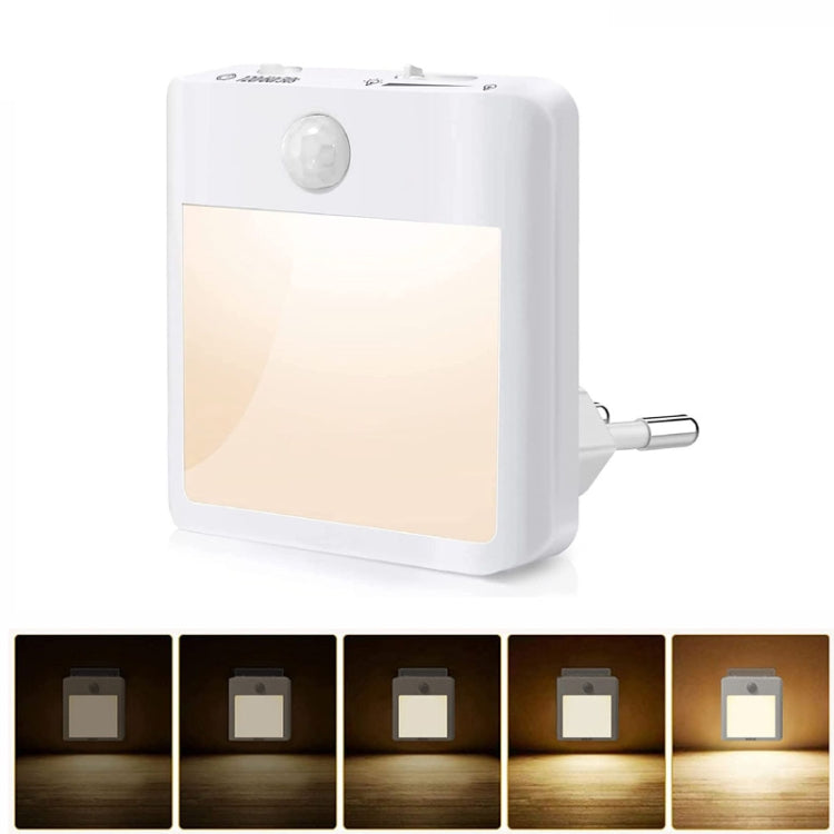 NL2101 Motion Sensor LED Night Light AC Plug Dimming Sleep Lights,Spec: Warm White EU Plug - Sensor LED Lights by PMC TechLife | Online Shopping South Africa | PMC TechLife | Buy Now Pay Later Mobicred