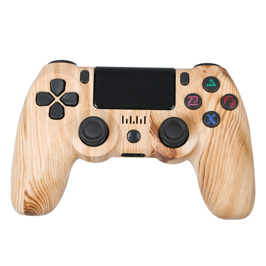 For PS4 Wireless Bluetooth Game Controller With Light Strip Dual Vibration Game Handle(Wood Grain) - Gamepads by PMC Jewellery | Online Shopping South Africa | PMC Jewellery