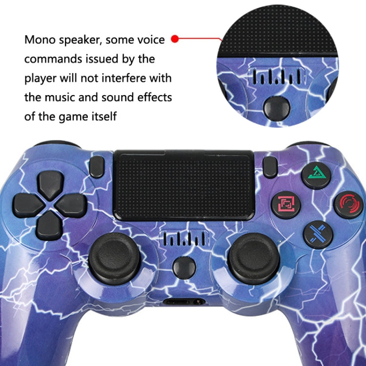 For PS4 Wireless Bluetooth Game Controller With Light Strip Dual Vibration Game Handle(Star Red) - Gamepads by PMC TechLife | Online Shopping South Africa | PMC TechLife