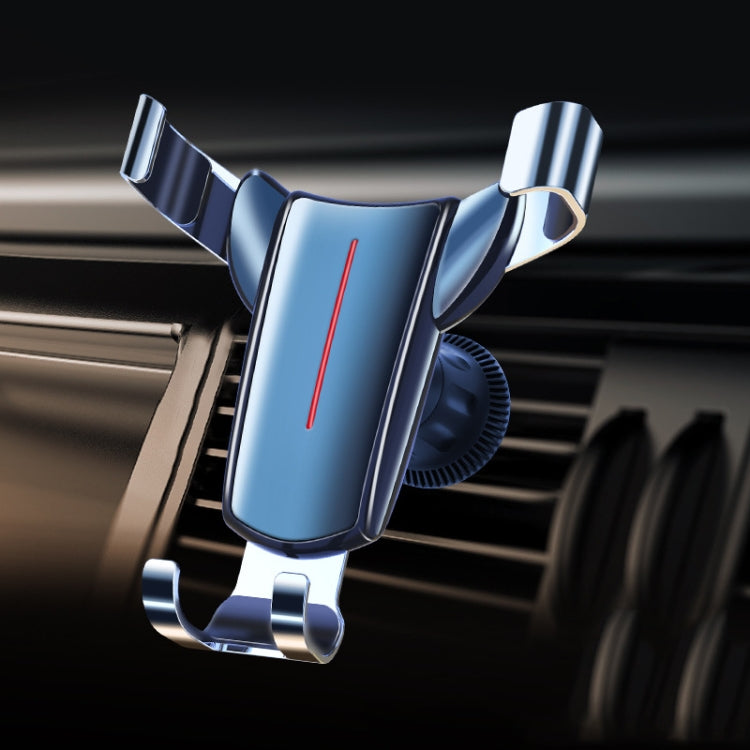 Air Outlet Triangular Gravity Sensor Car Mobile Phone Holder, Color: Black Hook Clip - Car Holders by PMC TechLife | Online Shopping South Africa | PMC TechLife