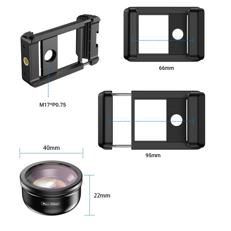 APEXEL CM-HB100CPL HB100mm HD External Macro Mobile Phone Lens with CPL(Black) - Macro & Wide-angle by APEXEL | Online Shopping South Africa | PMC Jewellery | Buy Now Pay Later Mobicred