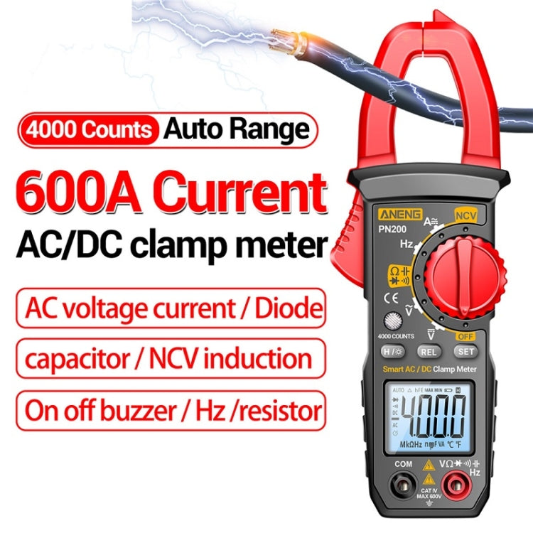 ANENG PN200 AC/DC Measurement High Precision Multifunctional Clamp Meter(Red) - Current & Voltage Tester by ANENG | Online Shopping South Africa | PMC Jewellery | Buy Now Pay Later Mobicred