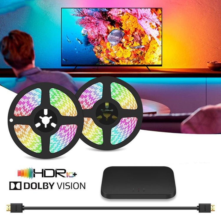 HDMI 2.0-PRO Smart Ambient TV Led Backlight Led Strip Lights Kit Work With TUYA APP Alexa Voice Google Assistant 2 x 4m(US Plug) - Casing Waterproof Light by PMC Jewellery | Online Shopping South Africa | PMC Jewellery