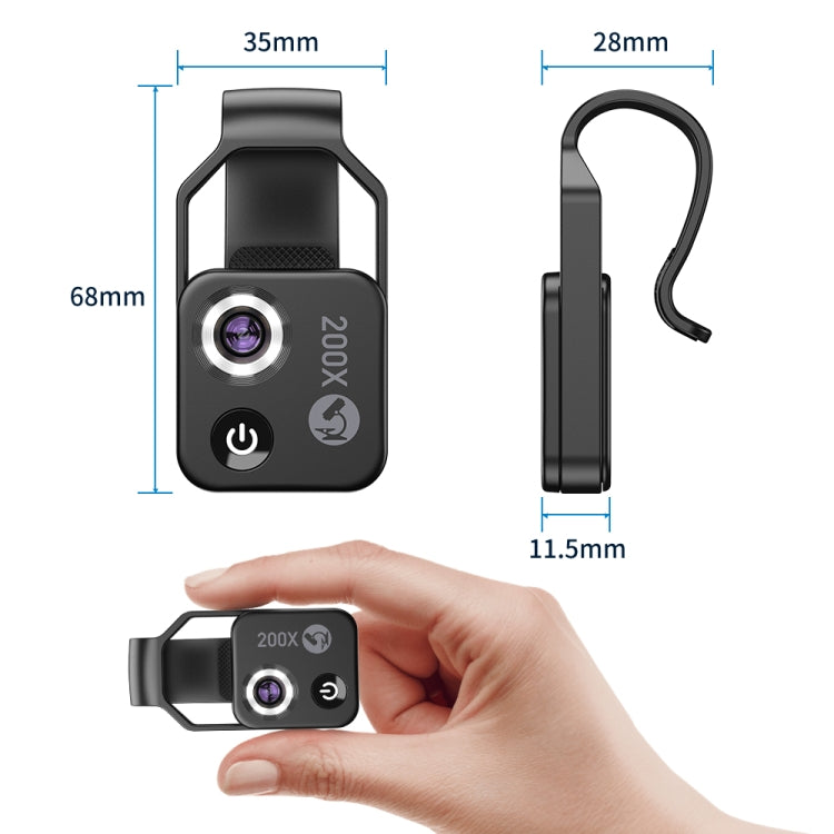 APEXEL APL-MS002CWH 200x High-Definition Children Science Education Microphone Lens With CPL(Black) - free shipping - PMC TechLife - Order now!