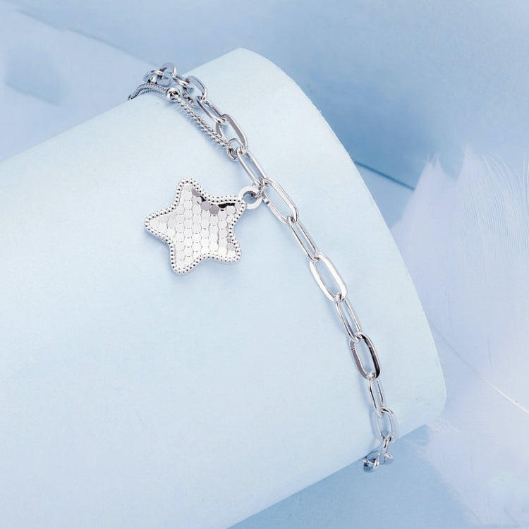 BSB137 925 Sterling Silver Sparkling Star Bracelet - Bracelets by PMC Jewellery | Online Shopping South Africa | PMC Jewellery