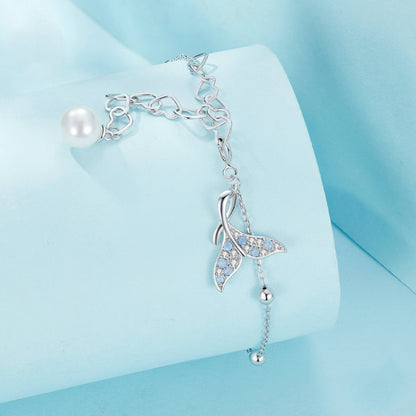 S925 Sterling Silver Blue Symphony Mermaid Bracelets(SCB257) - Bracelets by PMC Jewellery | Online Shopping South Africa | PMC Jewellery