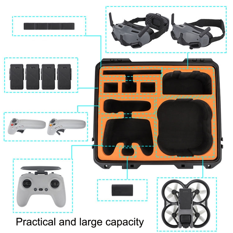Sunnylife AQX-9 For DJI Avata Flying Glasses Waterproof Large Capacity Protective Carrying Case(Black) -  by Sunnylife | Online Shopping South Africa | PMC Jewellery