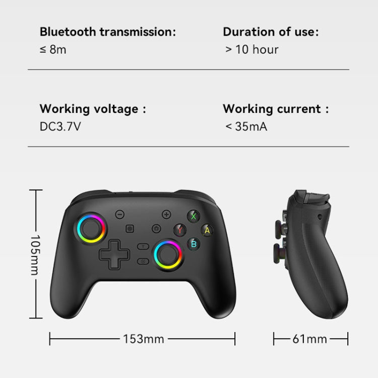 Wireless Bluetooth Somatosensory Vibration Gamepad for Nintendo Switch/Switch PRO, Color: Black - Gamepads by PMC Jewellery | Online Shopping South Africa | PMC Jewellery