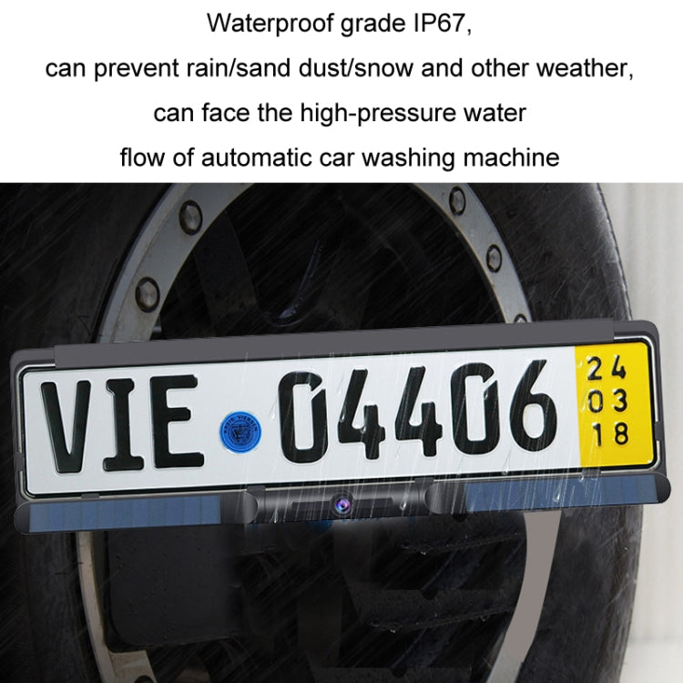 Solar Integrated License Plate Frame Vehicle Camera Wireless Reversing Display(RC03) - Rear View Cameras by PMC TechLife | Online Shopping South Africa | PMC TechLife