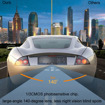 Solar Integrated License Plate Frame Vehicle Camera Wireless Reversing Display(RC03) - Rear View Cameras by PMC Jewellery | Online Shopping South Africa | PMC Jewellery