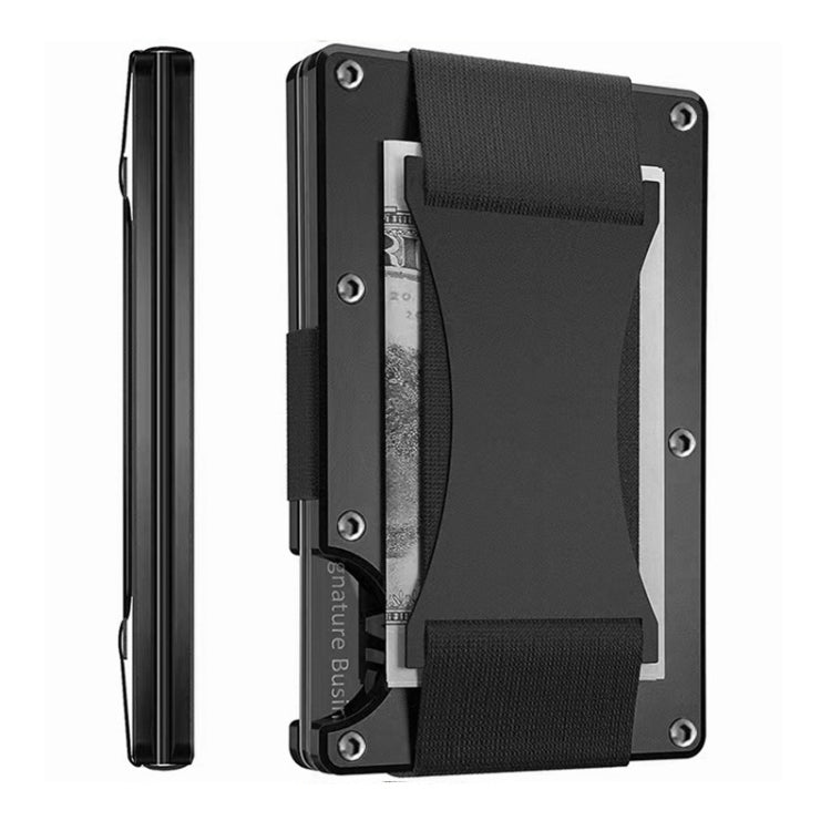 Credit Card Holder Wallets RFID Blocking Slim Metal Card Clip, Color: Black - free shipping - PMC TechLife - Order now!