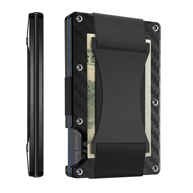 Credit Card Holder Wallets RFID Blocking Slim Metal Card Clip, Color: Carbon Fiber Pattern - Antimagnetic RFID Package by PMC TechLife | Online Shopping South Africa | PMC TechLife | Buy Now Pay Later Mobicred