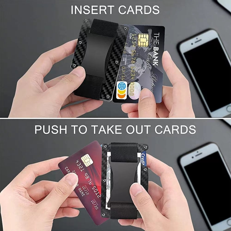 Credit Card Holder Wallets RFID Blocking Slim Metal Card Clip, Color: Black - free shipping - PMC TechLife - Order now!