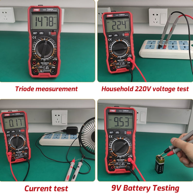 TASI TA803A Digital High Precision Multimeter Digital Display Household Multifunction Electrician Multimeter - free shipping - PMC TechLife - Order now!