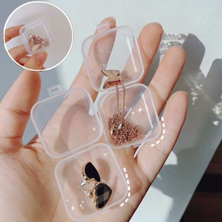 10pcs  Transparent Jewelry Storage Box Travel Portable Small Box 3.5 x 3.5 x 1.8cm -  by PMC Jewellery | Online Shopping South Africa | PMC Jewellery