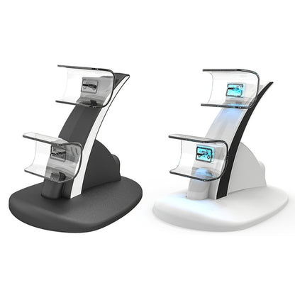 iplay HBP-253 For PS5 Game Wireless Handle Double Charging Base Placement Bracket(White) - Charger & Power by iplay | Online Shopping South Africa | PMC Jewellery