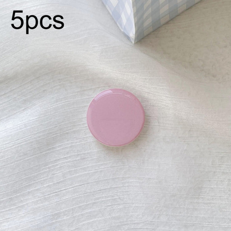 5pcs Solid Color Drop Glue Airbag Bracket Mobile Phone Ring Buckle(Pink) - Ring Holder by PMC Jewellery | Online Shopping South Africa | PMC Jewellery