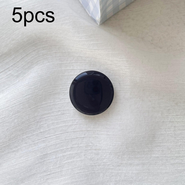 5pcs Solid Color Drop Glue Airbag Bracket Mobile Phone Ring Buckle(Black) - Ring Holder by PMC Jewellery | Online Shopping South Africa | PMC Jewellery