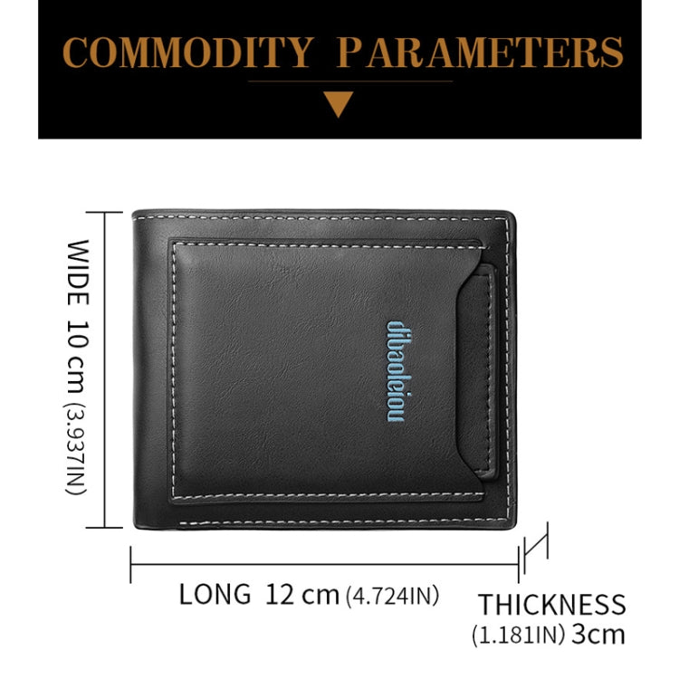 DEABOLAR RFID Anti-theft Men Wallet Retro Multifunctional Card Holder Coin Purse(Black) - Antimagnetic RFID Package by DEABOLAR | Online Shopping South Africa | PMC Jewellery | Buy Now Pay Later Mobicred