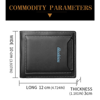 DEABOLAR RFID Anti-theft Men Wallet Retro Multifunctional Card Holder Coin Purse(Black) - Antimagnetic RFID Package by DEABOLAR | Online Shopping South Africa | PMC Jewellery | Buy Now Pay Later Mobicred